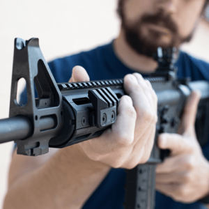 Leapers Angled Picatinny Mount, Matte Black Aluminum M-LOK Mount - MTMP45
