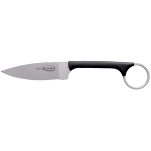 Cold Steel Bird & Game Knife, 3.50" Fixed Drop Point Plain AUS-8A SS Blade 3.75" Black Textured Polymer Handle - CS20A
