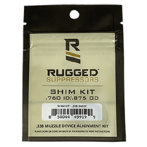 Rugged Suppressors SA017 Shim Kit 338 Cal (6.8mm) for 3/4"-24, M18x1, M18x1.5 tpi (3 Sizes)