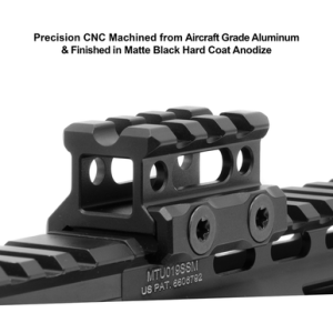 Leapers Super Slim Picatinny Riser Mount, 0.75" Height 1.57" Lenght 3-slot Matte Black Anodized Aluminum - MTRSX7S