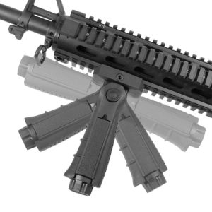 Leapers 5-position Foldable Vertical Foregrip, Black Polymer Ambidextrous - RBFGRP170B