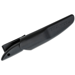 Cold Steel Canadian Belt Knife, 4" Fixed Drop Point Plain Cryo Quenched 4116 SS Blade 4.50" Black Textured Polypropylene Handle - CS20CBL