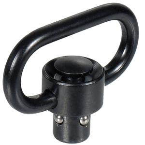 Leapers QD Sling Swivel, 1.38" Loop Black Push Button Steel - TLQDSW18