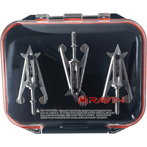 Ravin Broadhead Case, Secure Latch Double Sided Clear Covers 6 Broadheads - R109