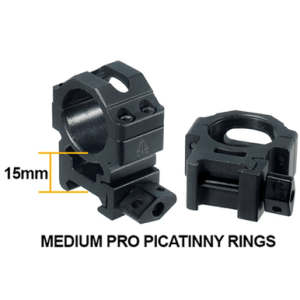 UTG Medium Profile Scope Rings, Black 1" Tube Picatinny QD Twist Lock 2 Piece Includes Allen Wrench 3mm - RG2W1154