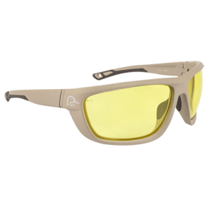 Radians Shooting Glasses, 99.9% UV Rating Scratch Resistant Amber Lens Tan Frame - DUFF13040C