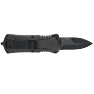 Uncle Henry Uproar Mini Knife, 1.90" Stainless Steel Blade Gray/Black Aluminum Handle - 1219171