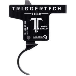 TriggerTech Field Single-Stage Curved Trigger, 2.50-5 lbs Draw Weight & Black PVD Finish Aluminum w / Stainless Steel Components for Kimber M84 - K84SBB25NNK