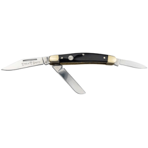Boker Traditional Stockman Knife, Large Clip Point/Sheepsfoot/Spey Plain D2 Steel Blade Brown Jigged Bone Handle - 110857