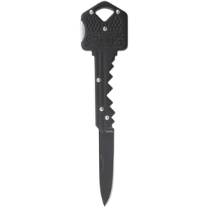 S.O.G SOGKEY101 Key 1.50" Folding Plain Drop Point Black Hardcased 5Cr13MoV SS Knife