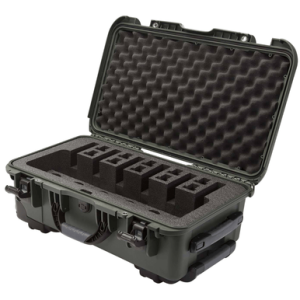 Nanuk 935 6 Up Pistol Case, Olive Polymer w/ Closed-Cell Foam Padding 22" L x 14" W x 9" H Interior Dimensions - 9356UP6