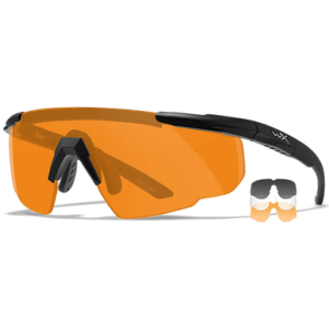 Wiley X Saber Advanced Safety Glasses, Matte Black Frame Polycarbonate 100% UV Rating Smoke Gray/Clear/Light Rust Lens - 308