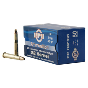PPU Standard Rifle 22 Hornet 45 gr Soft Point - PP22H