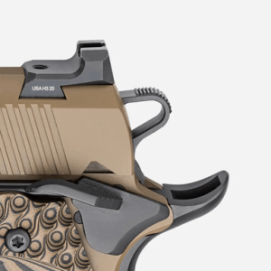 Springfield Armory 1911 TRP AOS Pistol, 5" Black Match Grade Barrel Coyote Brown Cerakote Optic Ready/Serrated Carbon Steel Slide & Frame w/Beavertail & Picatinny Rail VZ Hydra G10 Grip 3 Mags 9+1rd 9mm Luger - PC9129LRCBAOS
