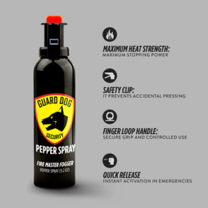 Guard Dog Fire Master Pepper Spray Fogger, Up To 30ft OC Spray Formula 9oz - PSGDHD16BK