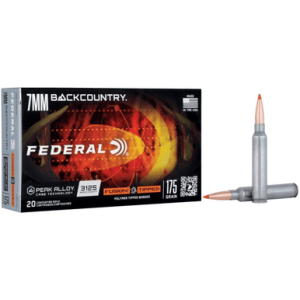 Federal BackCountry Rifle Cartridges, 175gr Tipped Fusion 20 Per Box/10 Case 7mm BC - F7BCTFS2