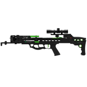 Centerpoint Sniper G4D Crossbow, 27.95" Long Adjustable 4 Position Buttstock Detachable Silent Crank w/ De-Cocking 4x32 mm Scope w/ Dual Illumination of Red and Green - C0020