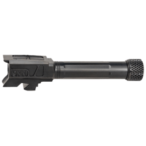 Faxon Firearms Match Series Barrel, Black Nitride 416R Stainless Steel Straight Fluted/Target Crown Barrel Compatible w/Glock 43/43X 9mm Luger - GB910N43SGQT