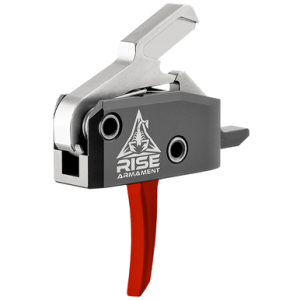 Rise Armament RA-434 High Performance Trigger, Black/Red/Silver Aluminum / Steel Single-Stage 3.50 lbs Pull Weight - RA434REDAWP