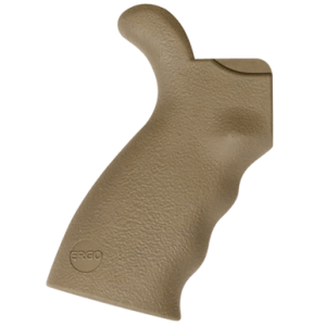 Ergo Ergo 2 Grip, Pistol Grip with Finger Grooves Made of Suregrip Rubber With Dark Earth Textured Finish Includes Grapper for AR-15/ AR-10 - 4010DE