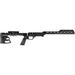 Mdt Sporting Goods Inc The Tactical LSS Gen3 Chassis System, Black Adjustable Soft Rubber Buttpad/ SCS Buttstock/ Compatible w/ AR-15 Style Grips/ Adjustable Cheek Rest Integrated Barricade Stop Fits Tikka T3/T3x Short Action - 114639BLK