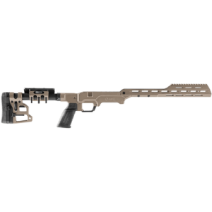 Mdt Sporting Goods Inc The Tactical LSS Gen3 Chassis System, FDE Adjustable Soft Rubber Buttpad/ SCS Buttstock/ Compatible w/ AR-15 Style Grips/ Adjustable Cheek Rest Integrated Barricade Stop Fits Remington 700 Short Action - 114635FDE