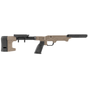 Mdt Sporting Goods Inc The Worker LSS Gen3 Chassis System, FDE Adjustable Soft Rubber Buttpad/ Compatible w/ AR-15 Style Grips/ AICS Magazine Compatible/ Compatible w/ M-LOK Thumb Shelf Fits Savage 110 Short Action - 114644FDE