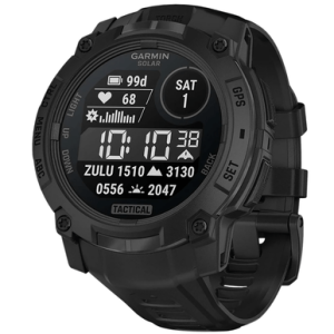 Garmin Instinct 3 Tactical Edition Watch, 50mm Black Band Sunlight-Visible/Transflective MIP Display Compatible w/ iPhone/Android - 0100293550
