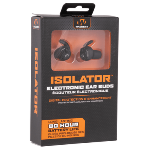 Walker's Isolator Earbuds, Black NRR 25 dB In The Ear - GWPISLR