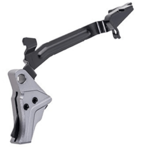 Tyrant CNC I.T.T.S Trigger/Bar, Grey/Black Aluminum Fits Glock Gen3-4 - TDGTRIG34GREYBLACKBAR