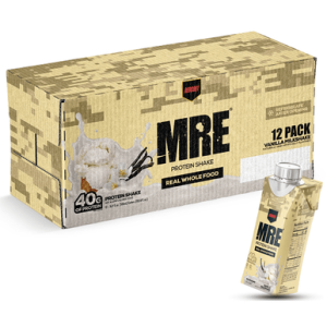 Redcon1 MRE Ready to Drink Protein Shake, Vanilla Milkshake 17 oz 12 Pack - RC1MRERTDVM12