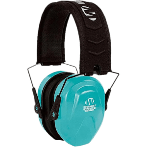 Walker's Razor Compact Electronic Muff, Teal 23 dB Over the Head AAA Batteries - GWPCRSEMTL