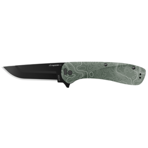 Outdoor Edge Razor VX1 Knife, 3'' Japanese 420J2 Stainless Blade Push Button Blade Change Plain Edge Drop Point Aluminum Handle Liner Lock Reversible Deep Carry Pocket Clip - VX130CC