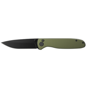 Outdoor Edge Dirk Folding Carry Knife, 3.25" Drop-point Blade Anodized Aluminum Handle Deep Carry Pocket Clip - DK1C
