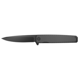 Outdoor Edge Peleus Knife, 3.1'' Black-Oxide Coated 8Cr13MoV Steel Blade Modified Clip-Point Black G10 Handle Liner Lock Pocket Clip - PL2C
