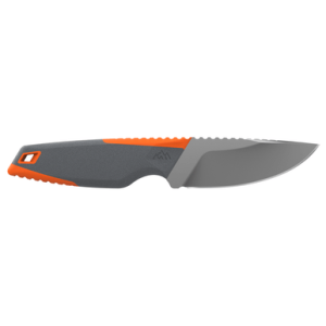 Outdoor Edge Vantex Drop Point Knife, 4'' High Carbon Steel Fixed-Blade Glass-Filled Nylon Core w/ Soft Touch TPE Handle - VNTXDPC