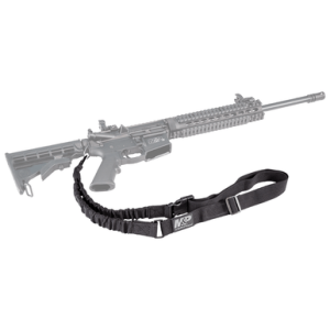 M&P Accessories 110030 Single Point Sling Kit Black Nylon w/ Adjustable Bungee Design for AR Platform
