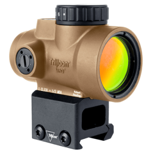 Trijicon 2200328 MRO SD Coyote Tan 1x25mm 2 MOA Red Dot Reticle Lower 1/3 Co-Witness Mount