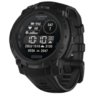 Garmin Instinct 3 Tactical Edition Watch, 45mm Black Band Sunlight-Visible/Transflective MIP Display Compatible w/ iPhone/Android - 0100293450