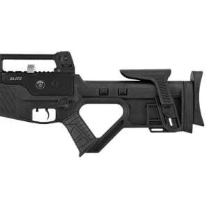 Hatsan USA Blitz Air Rifle, 23" Barrel Carbon Fiber Air Tank Open Sights Synthetic Tactical Stock w/Elevation Adjustable Cheek Rest Integrated Pistol Grip 730 fps 30 Cal - HGBLITZ30