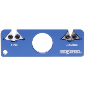 Cold Steel Dual Edge Pocket Knife Sharpener, Blue Aluminum Carbide/Ceramic Sharpener Coarse/Fine Blue - CSKS21CC