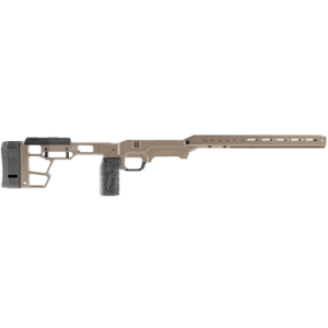 Mdt Sporting Goods Inc The Competitor LSS Gen3 Chassis System, 27" Flat Dark Earth SRS-X Lite Buttstock/ Adjustable LOP/ Competition Forend/ Compatible w/ AR-15 Style Grips/ AICS Magazine Compatible Fits Tikka T3/T3X Short Action - 114637FDE