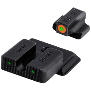 TruGlo Tritium Pro Sights, Black | Green Tritium Orange Outline Front Sight Green Tritium Rear Sight - TG231MP1C