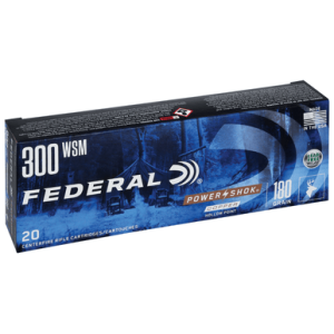 Federal Power-Shok Ammo, 180gr Copper Hollow Point 20 Per Box/10 Case 300WSM - 300WSM180LFA