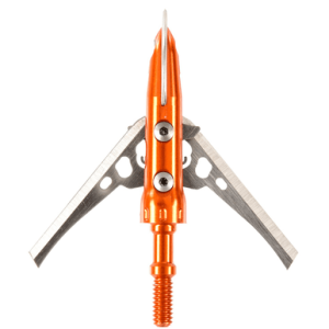 Rage Broadhead Rage NC Arrow Tip, Orange / Silver Cut-on-Contact Tip 2 Blade 100 gr 3 Per Pack - R38902