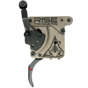 Rise Armament Reliant Trigger, Black/FDE Curved 7075 Aluminum 1-3 lbs Draw Weight Fits AR-15 - RA735CBC