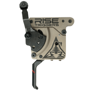 Rise Armament Reliant Trigger, Black/FDE Flat 7075 Aluminum 1-3 lbs Draw Weight Fits AR-15 - RA735FBC
