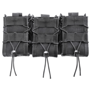 High Speed Gear TACO Double Decker Shingle, Black Nylon Triple Shingle (3 Rifle/3 Pistol Mags) Fits MOLLE - 45DD00BK
