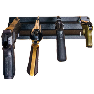 Berry's Gun Safe Pistol Rack, Black Wall Mount Holds 4 Pistols - 52672
