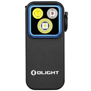 Olight Pro Clip-On Flashlight, Black Aluminum 300 Lumens w/ Floodlight Spotlight & Red Light - OCLIPPROBLK